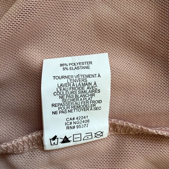 NWOT Sanctuary Blush Pink Sheer Mesh T-Shirt Size S Short Sleeve Crew Neck - Picture 6 of 6